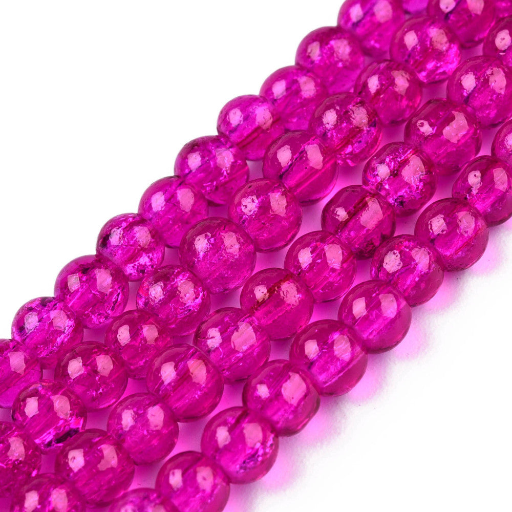 Crackle fuchsia 6mm 44CR16