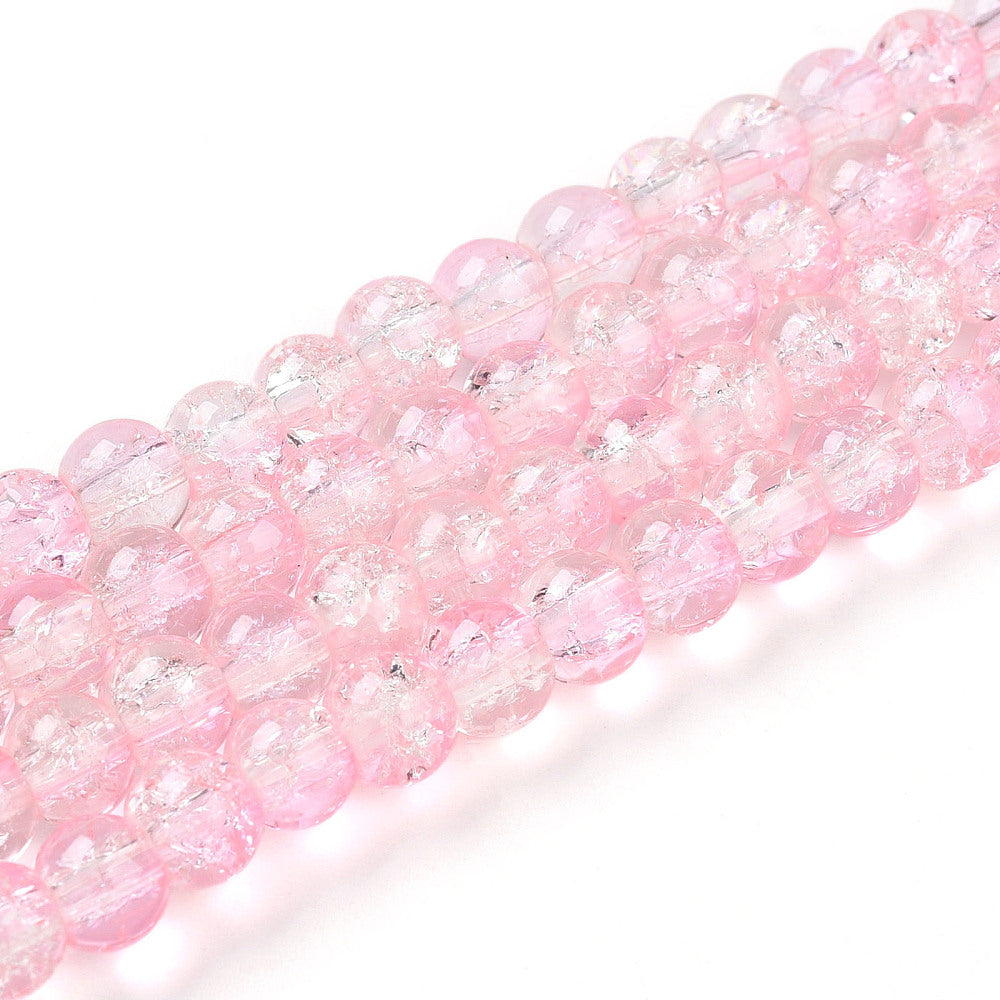 Crackle zacht roze 6mm 44CR12