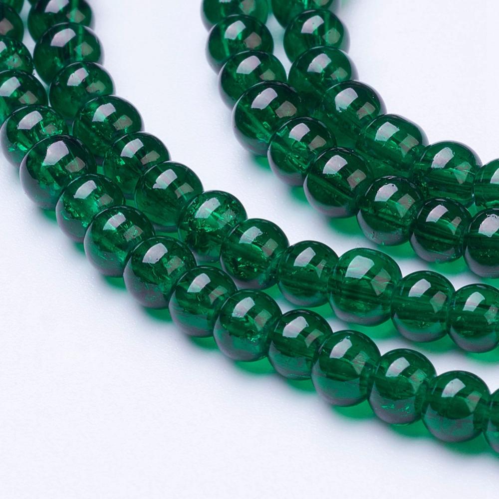 Crackle donker groen 4mm 44CR28