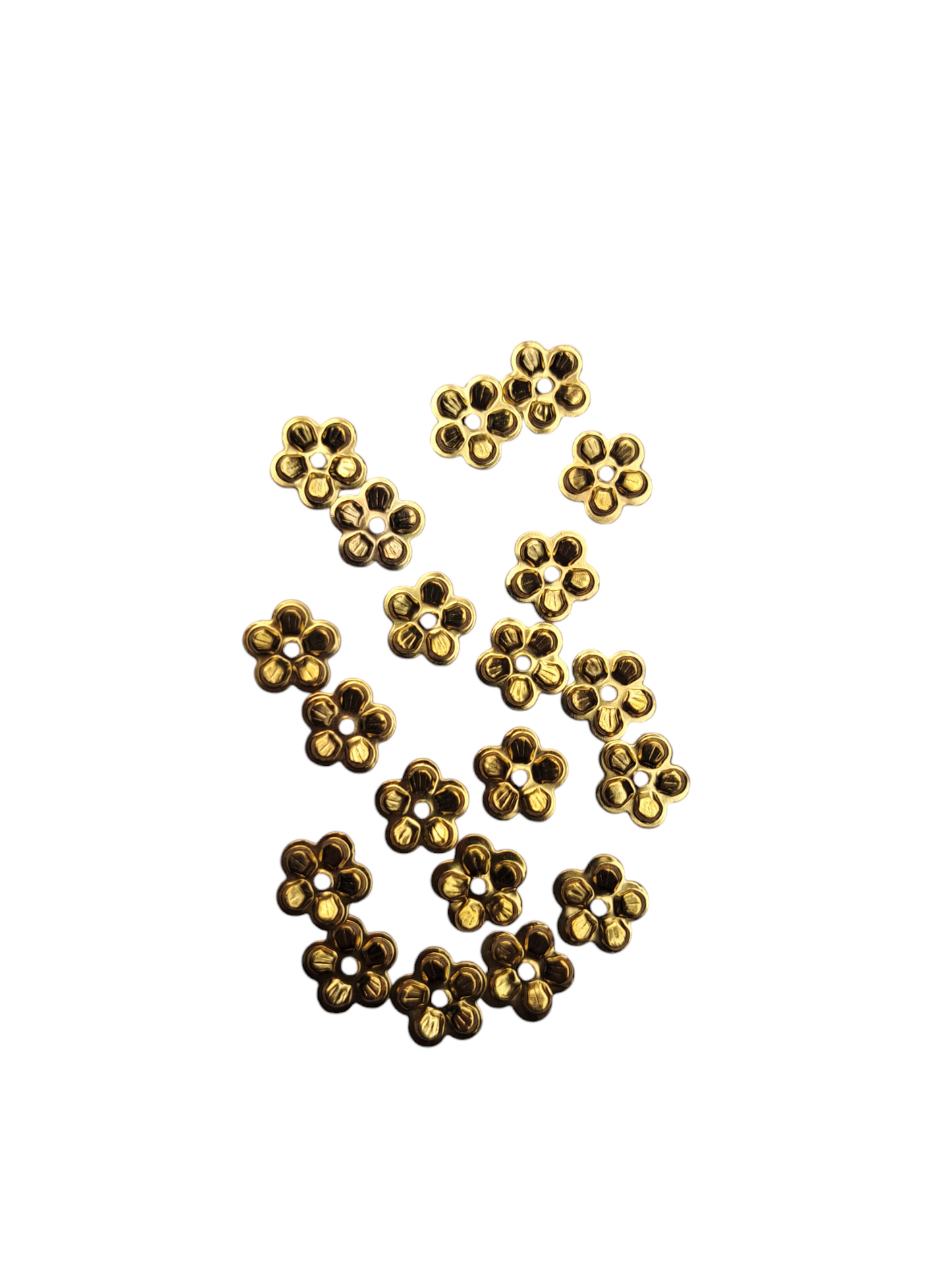 Kralen kapje bloem goud 84ID56