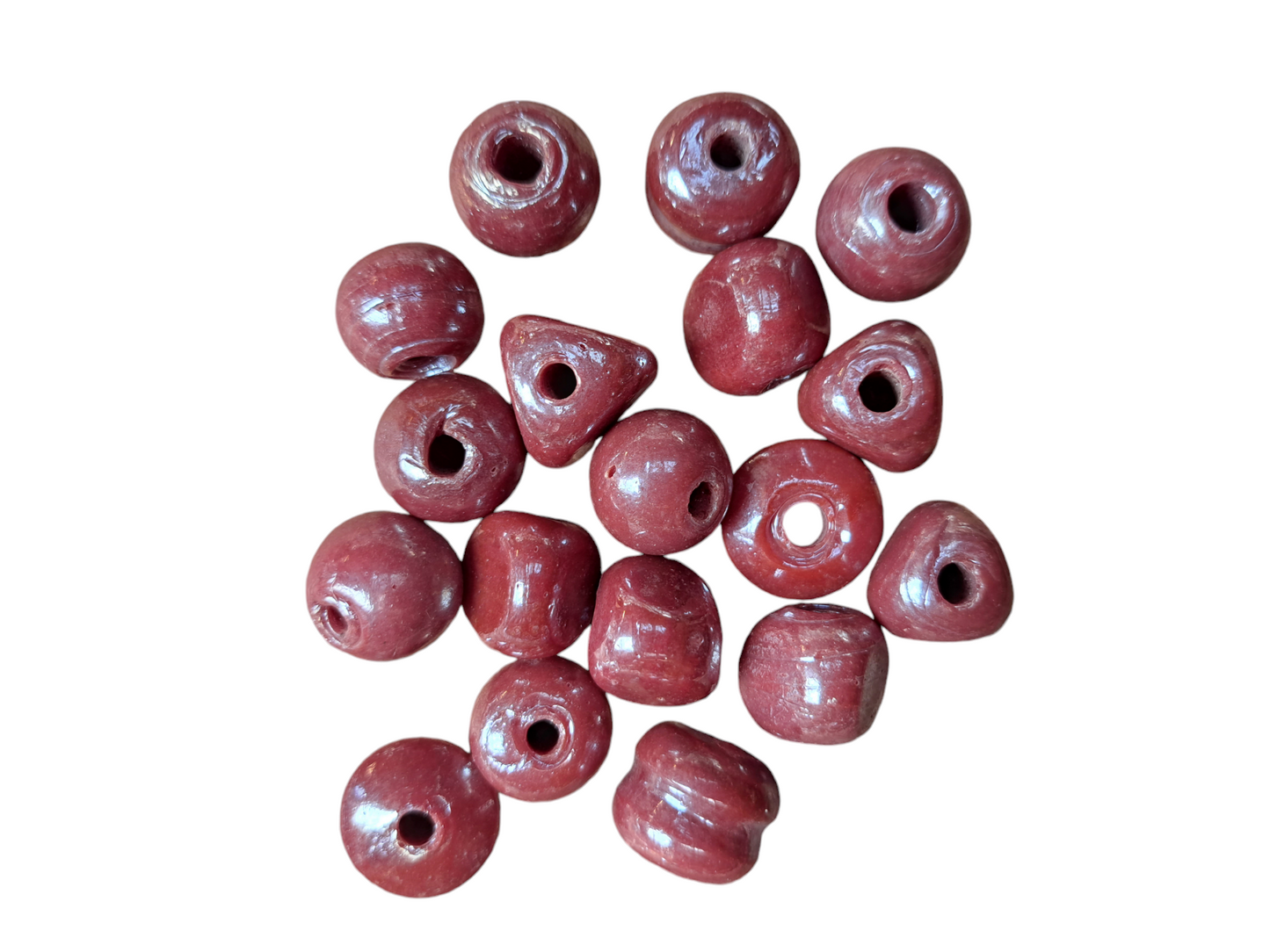 Rood/bruine kralen 18ID39