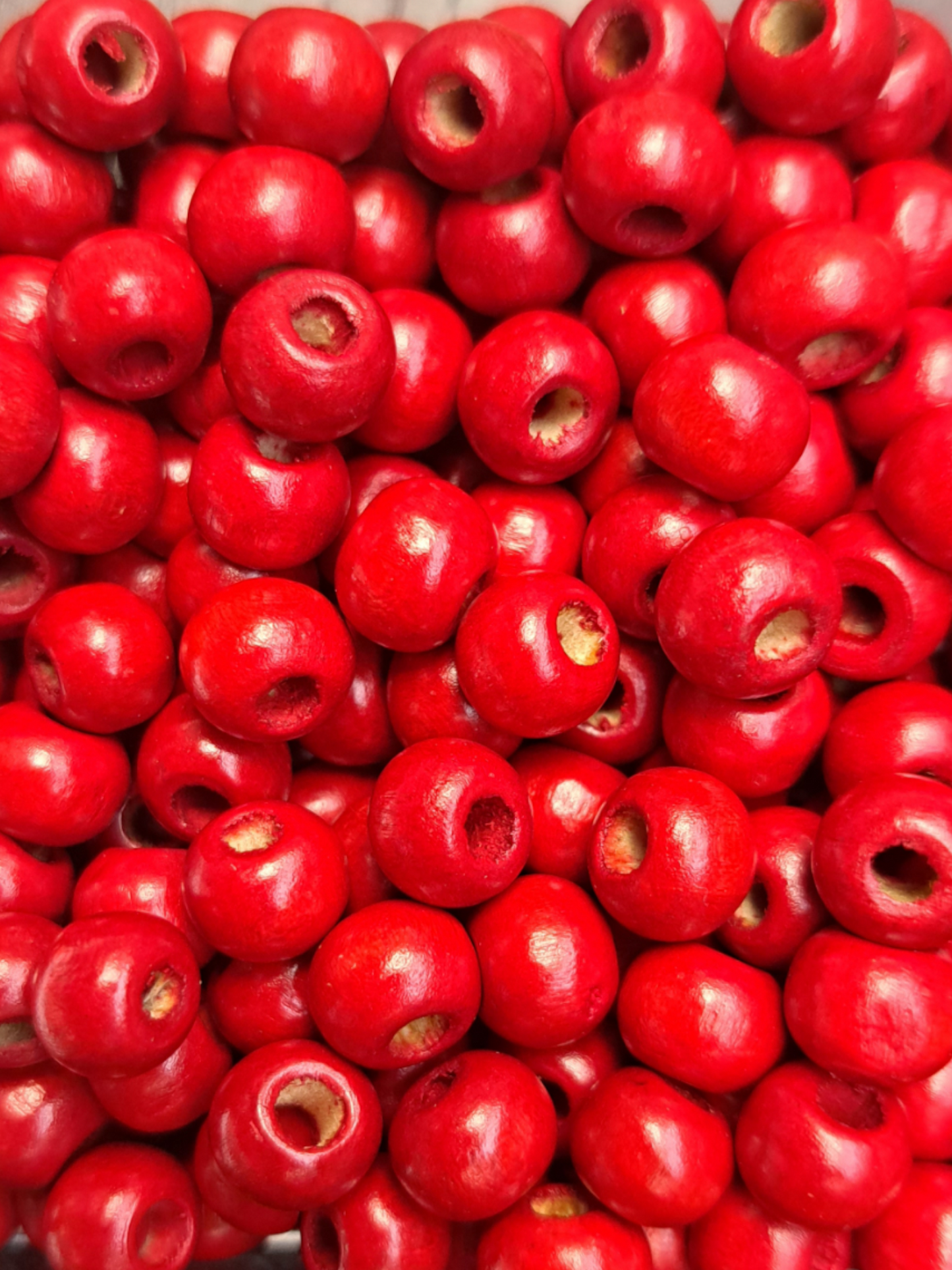 Houten kralen rood 38ID20