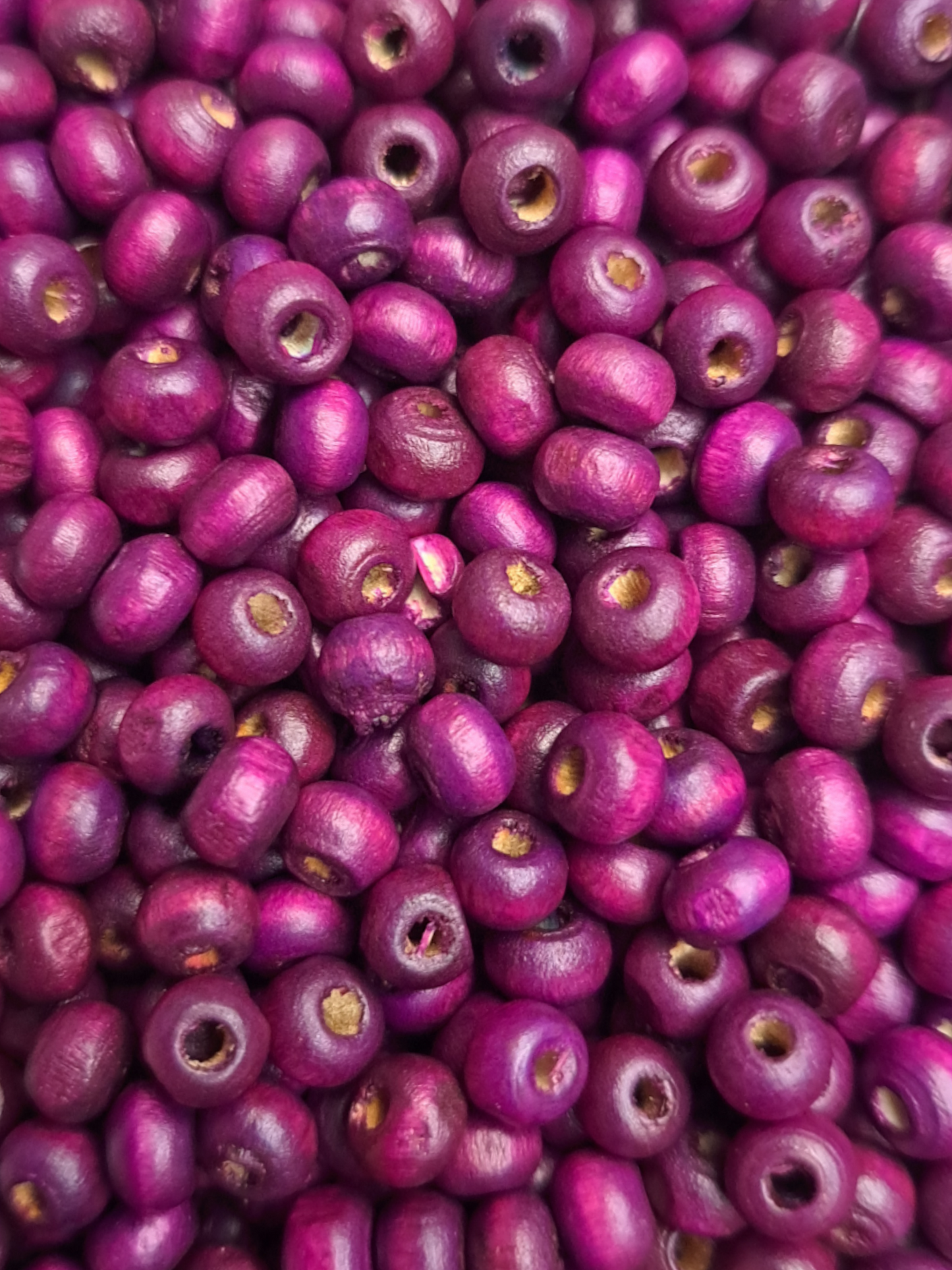 Houten kralen paars 4HO5