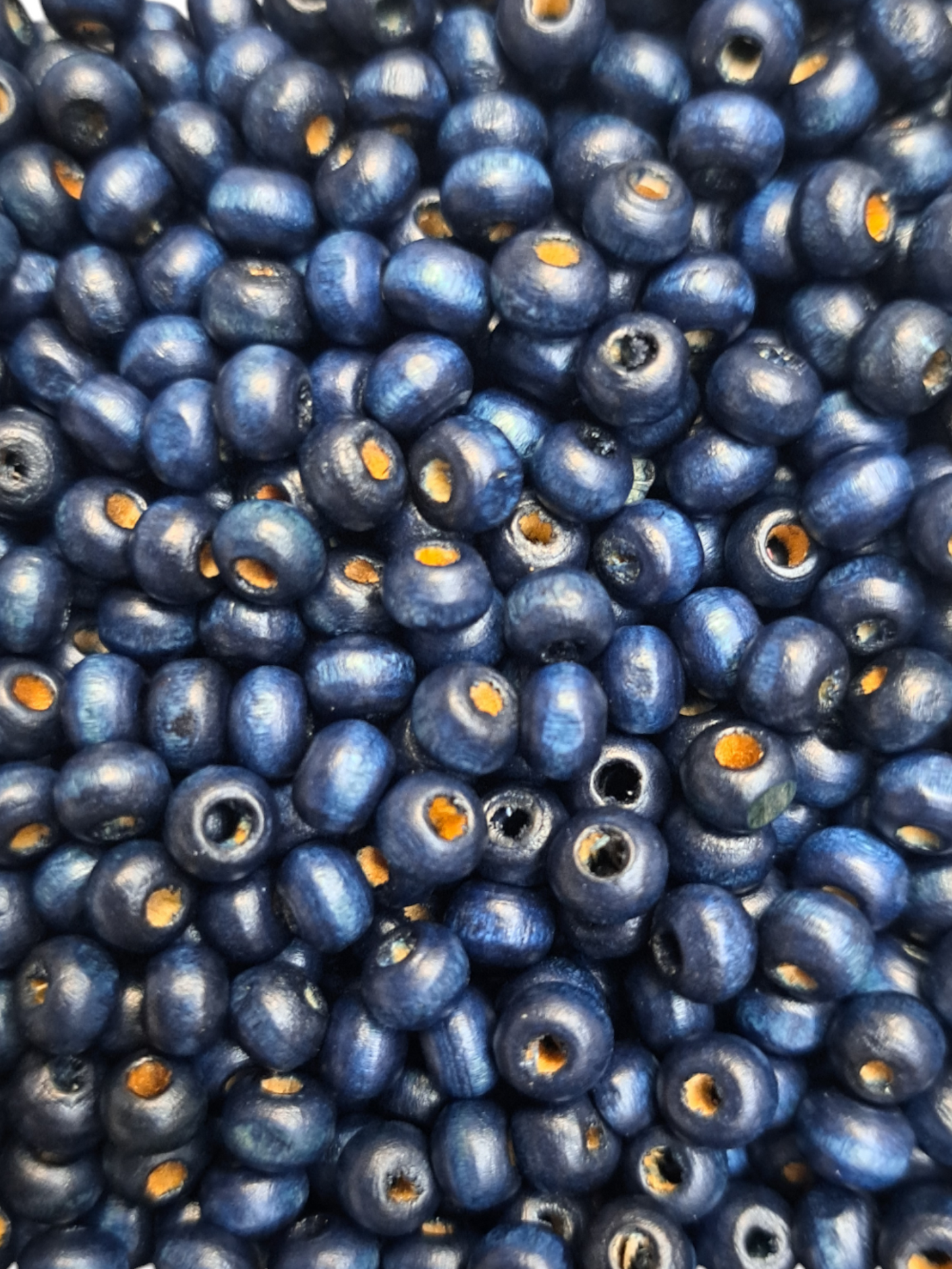 Houten kralen blauw 4HO18