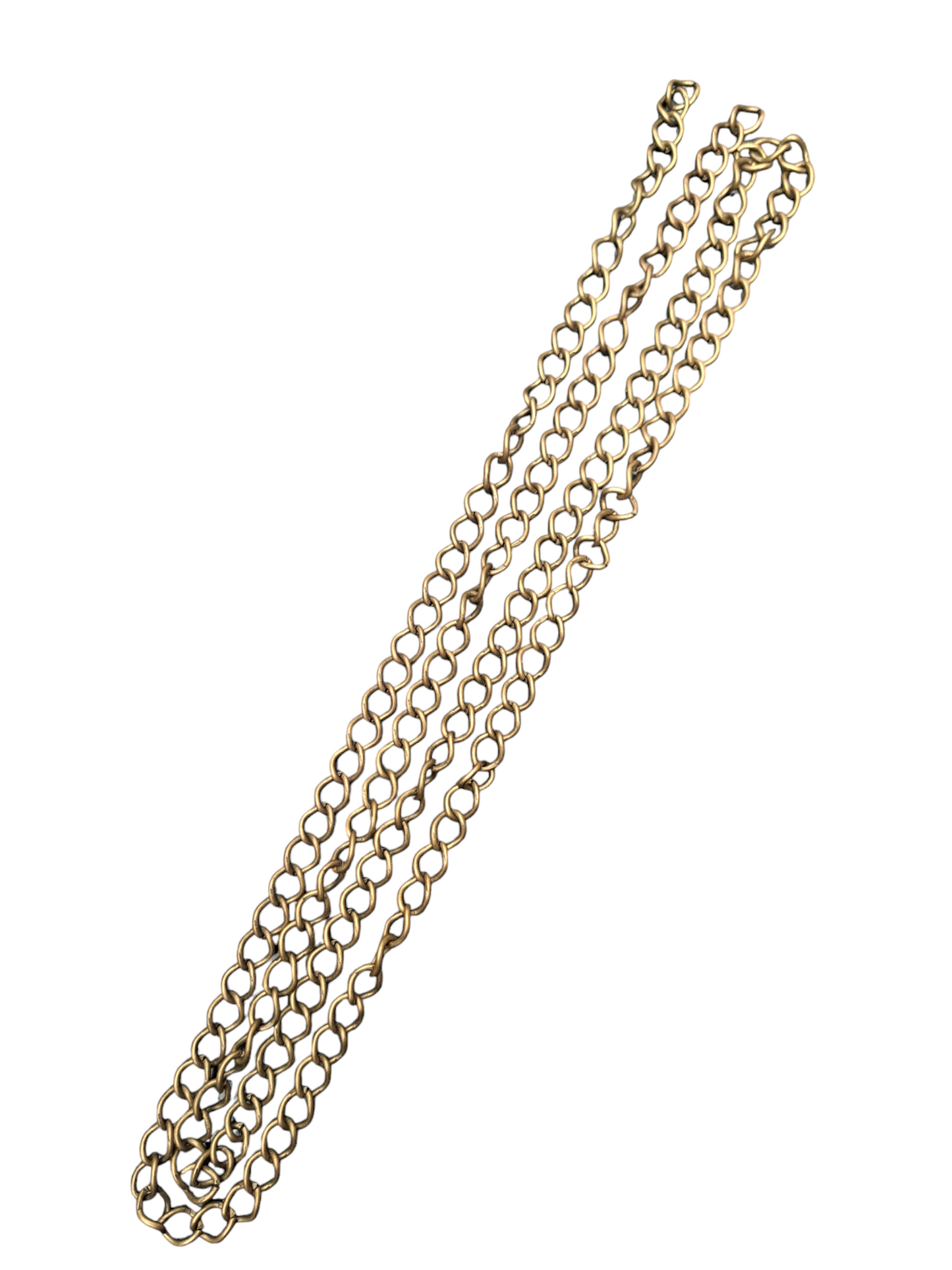 Stoere ovalen ketting antiek brons 12ID15
