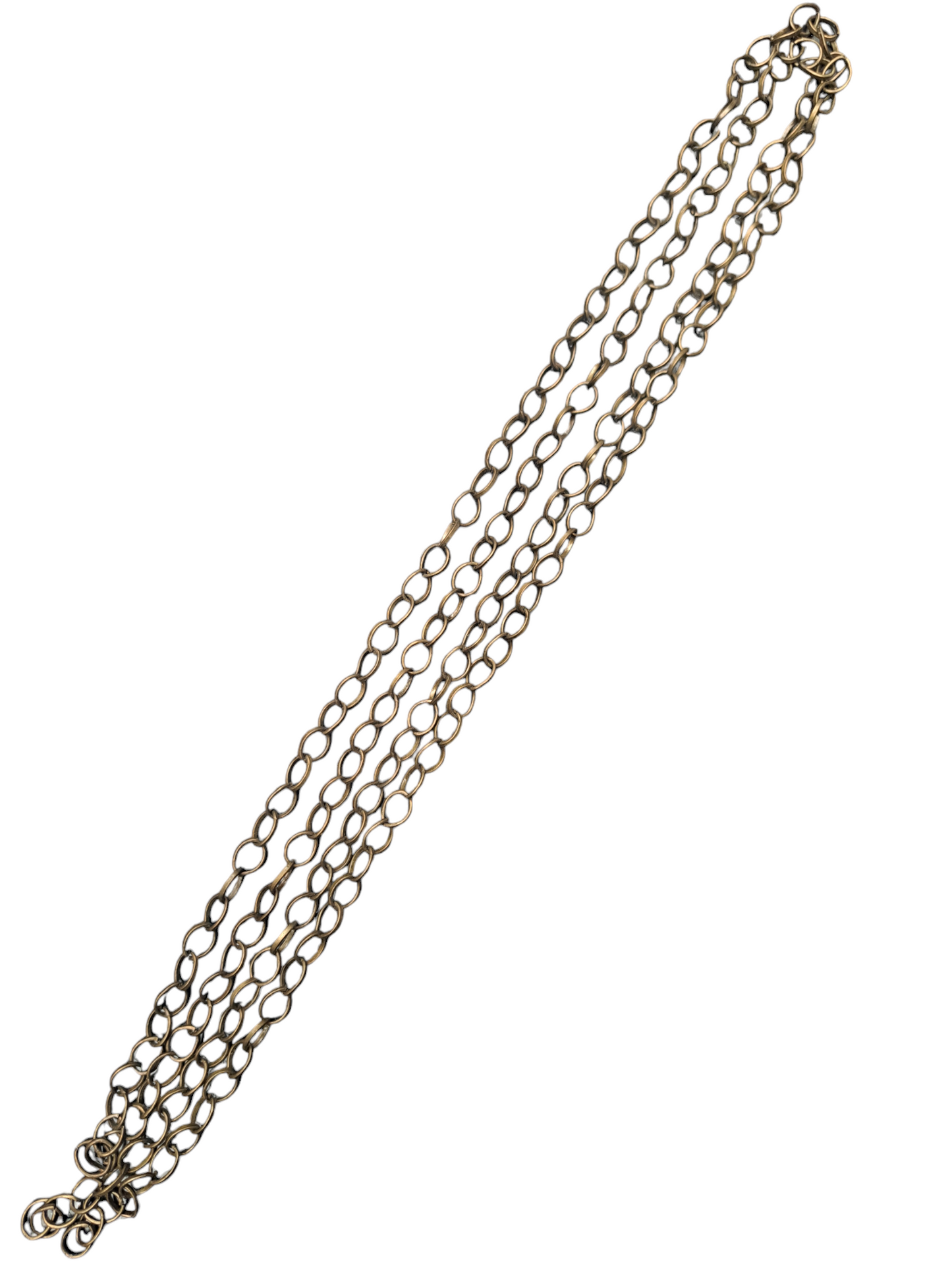 Ovalen ketting antiek brons 86ID468