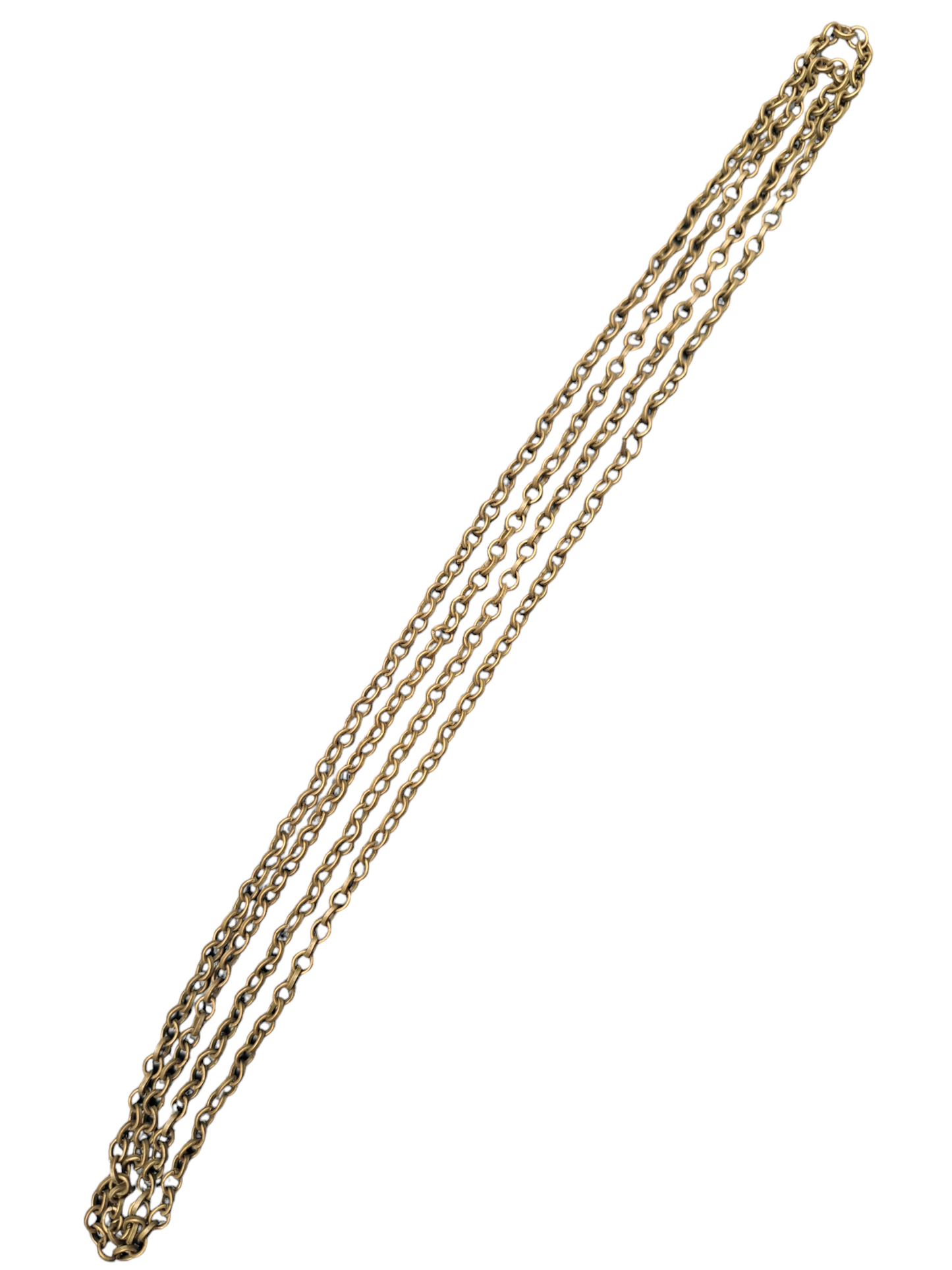 Ovalen ketting smal brons