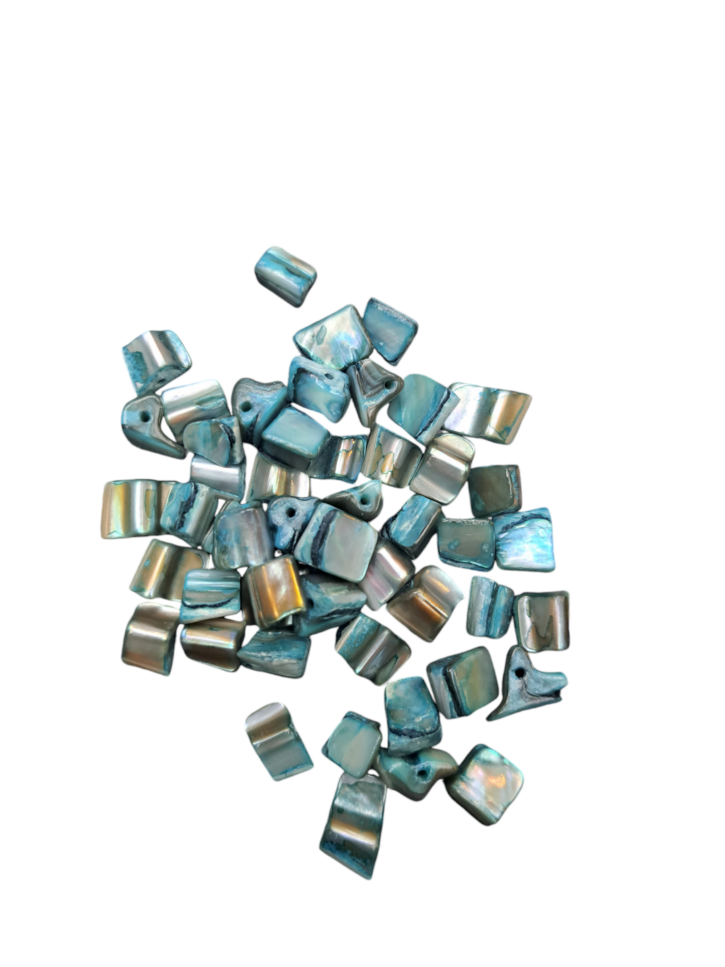 Schelpen kralen lichtblauw 50ID04