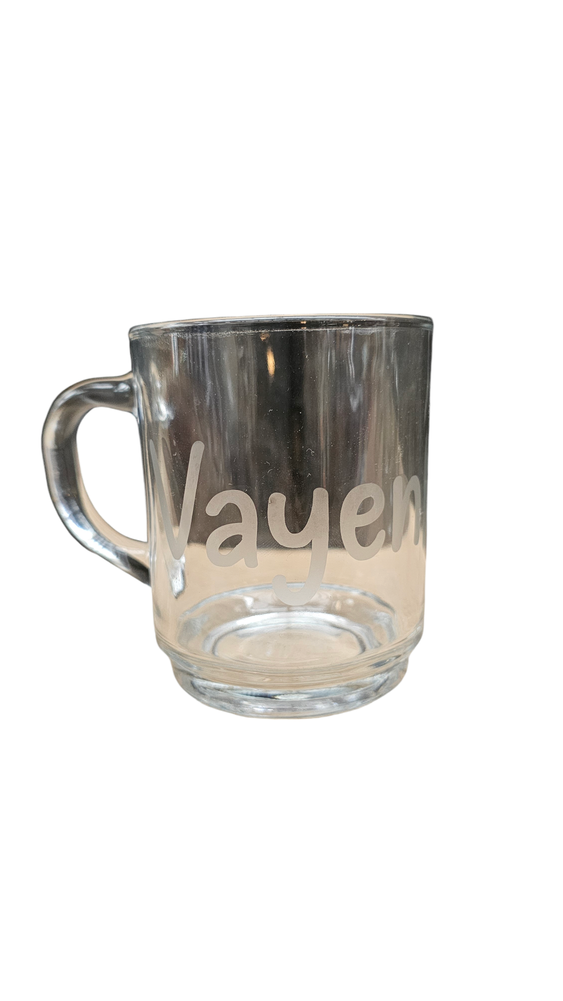 Theeglas met naam (geëtst) THG621