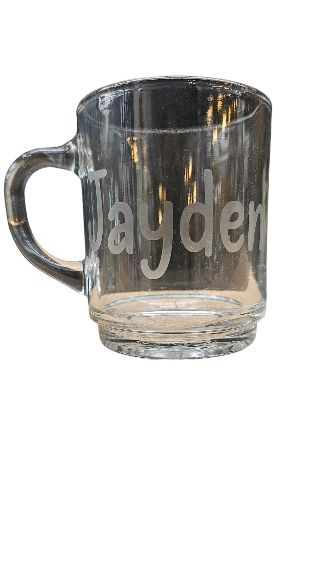 Theeglas met naam (geëtst) THG621