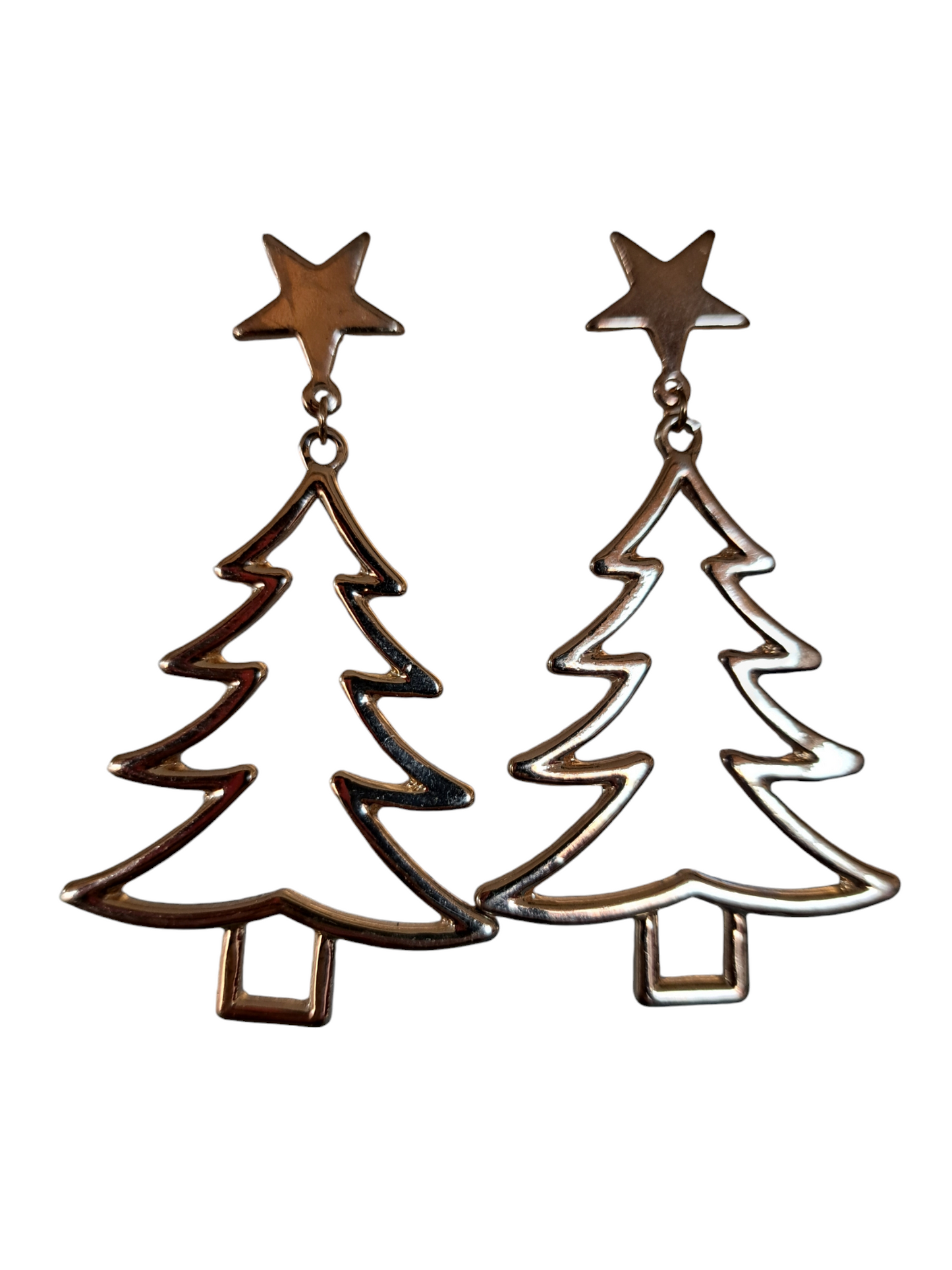 Hang oorbellen kerstboom goud OORKE03