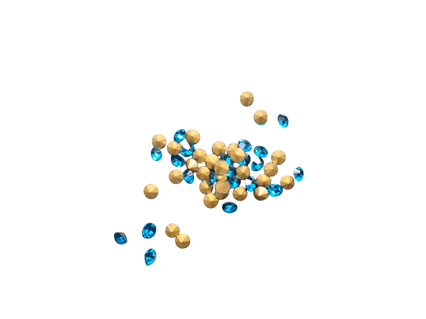 Strassteentjes blauw 2,4mm STRAS67BL