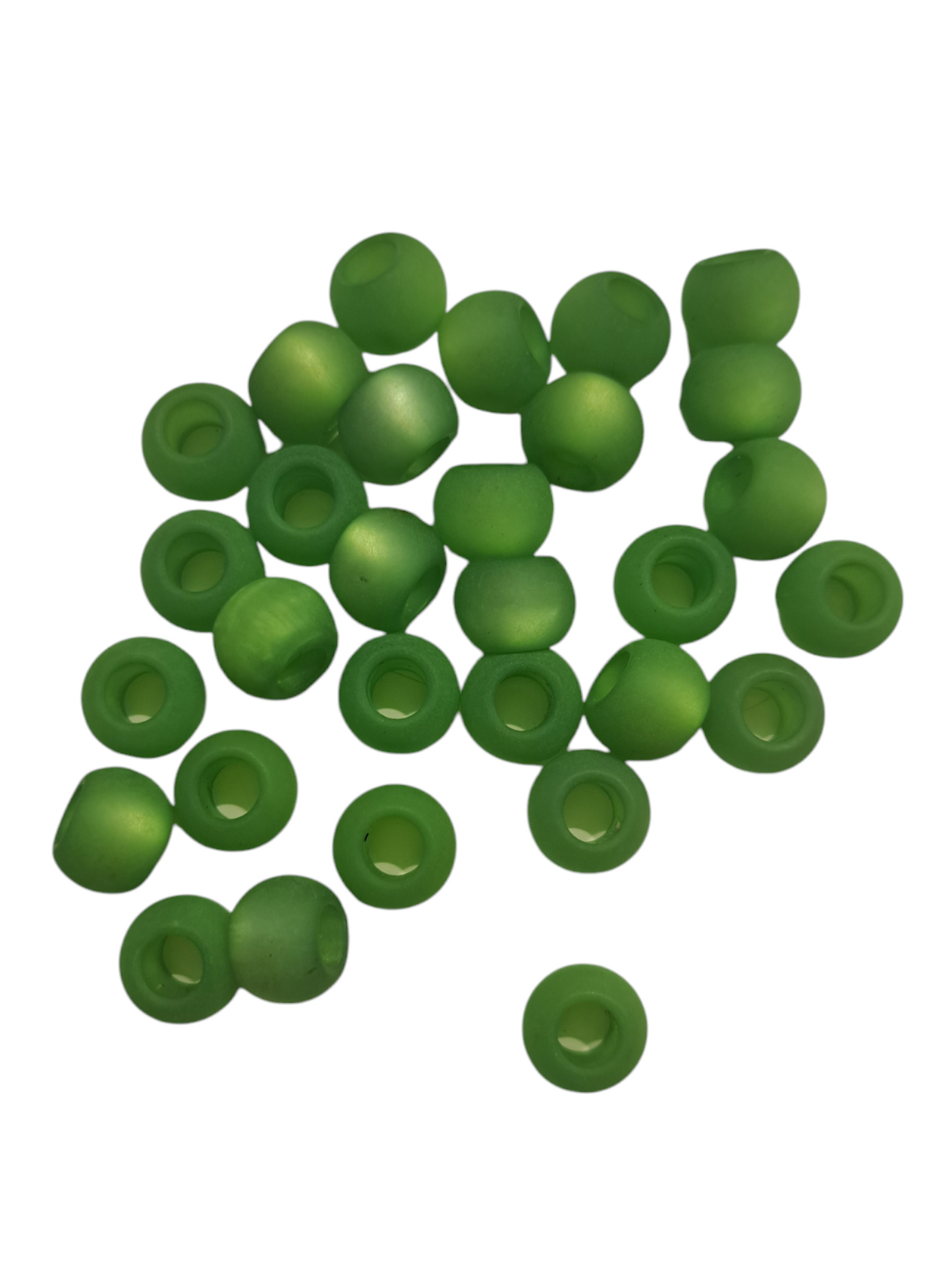 Cateye glas kralen groen mat 241ID05