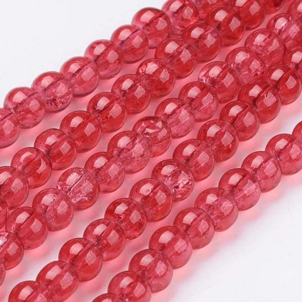 Crackle rood 4mm 44CR26