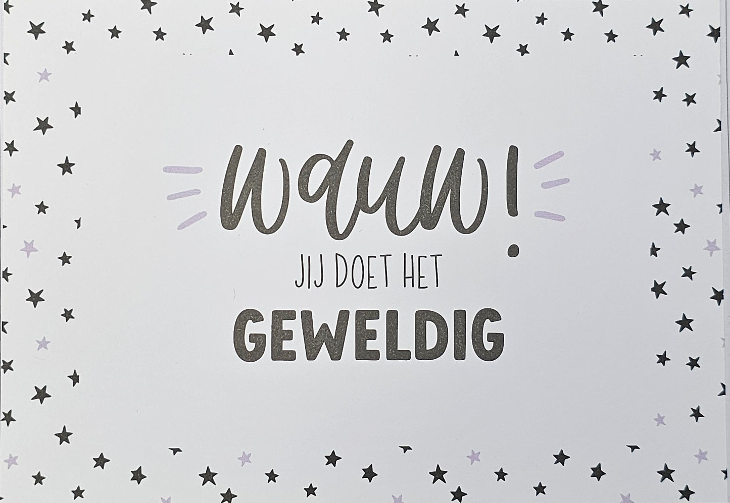 Wauw! Jij doet het geweldig MV301