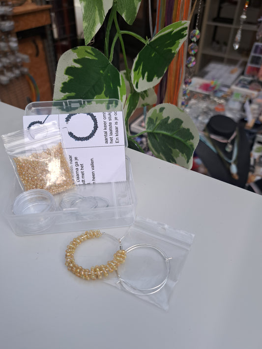 DIY oorbellen zalm rainbow 5ID242