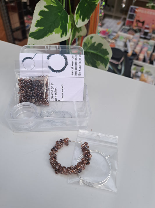 DIY oorbellen helder bruin 5ID93