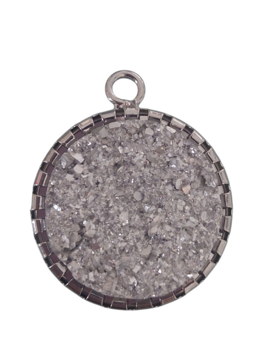 Zilver glitter hanger 297ID04