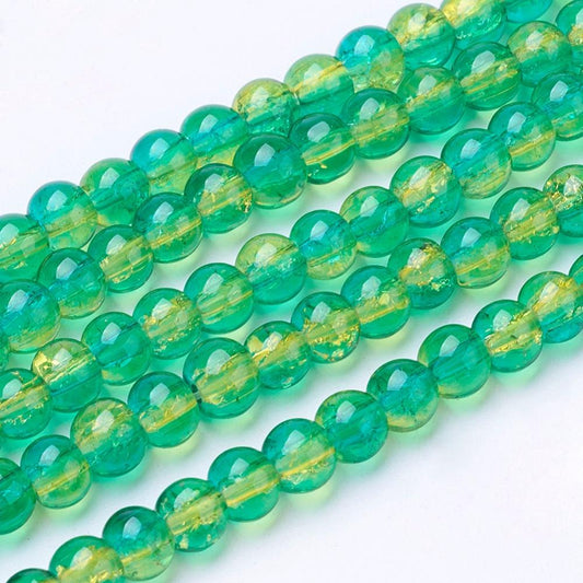 Crackle turquoise groen 4mm 44CR31