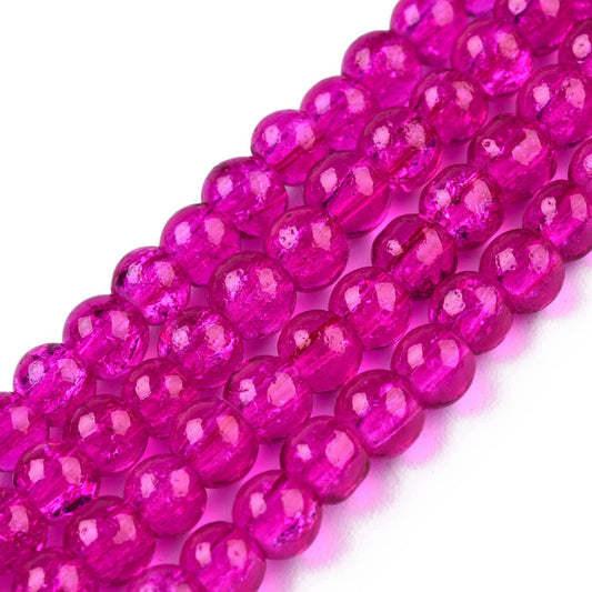 Crackle fuchsia 4mm 44CR21