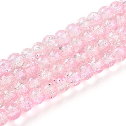 Crackle  zacht roze 6mm 44CR12