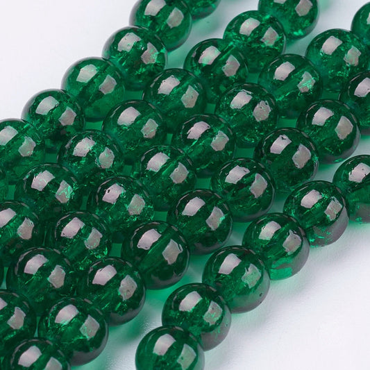 Crackle donker groen 6mm 44CR17