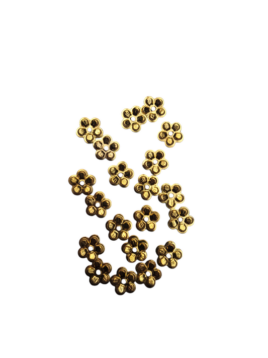 Kralen kapje bloem goud 84ID56