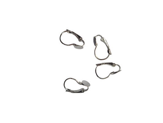 Oorbelhaakje dicht bras zilver 86ID10