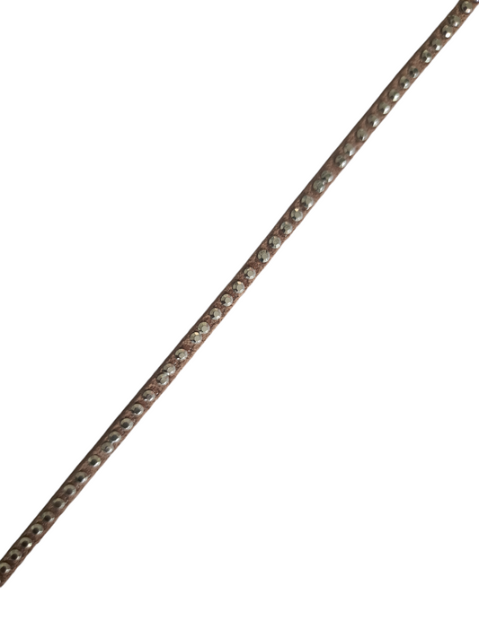 Suede bruin met zilver studs 26531