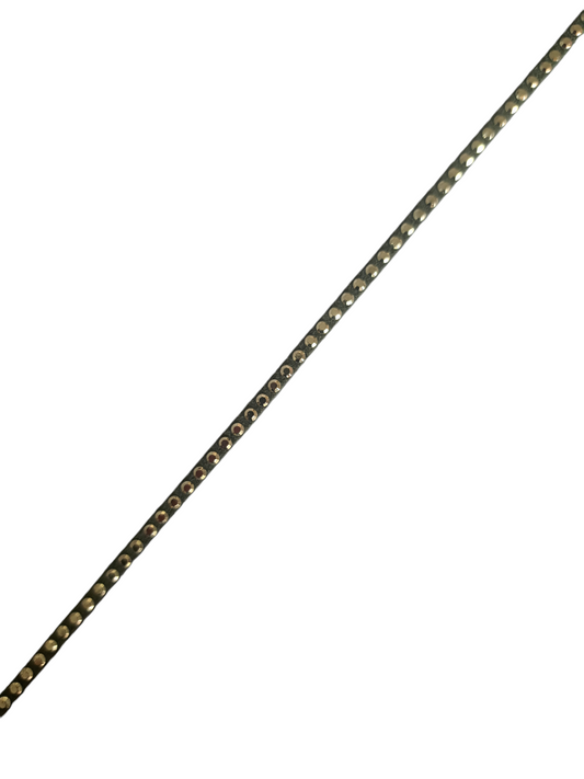 Suede legergroen met goud studs 17745
