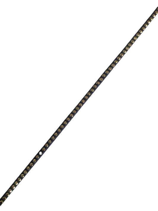 Suede donkerblauw met goud studs 17737