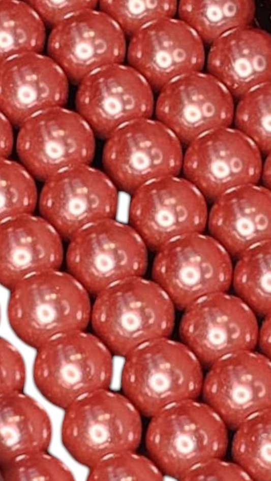 Glasparels rood/rose 10 mm 10PA65