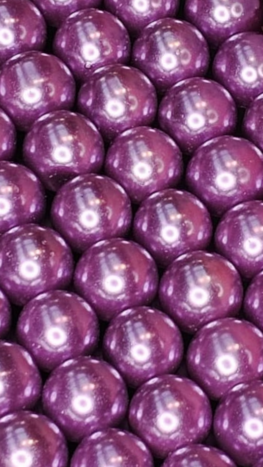 Glasparels aubergine 14mm 14PA16