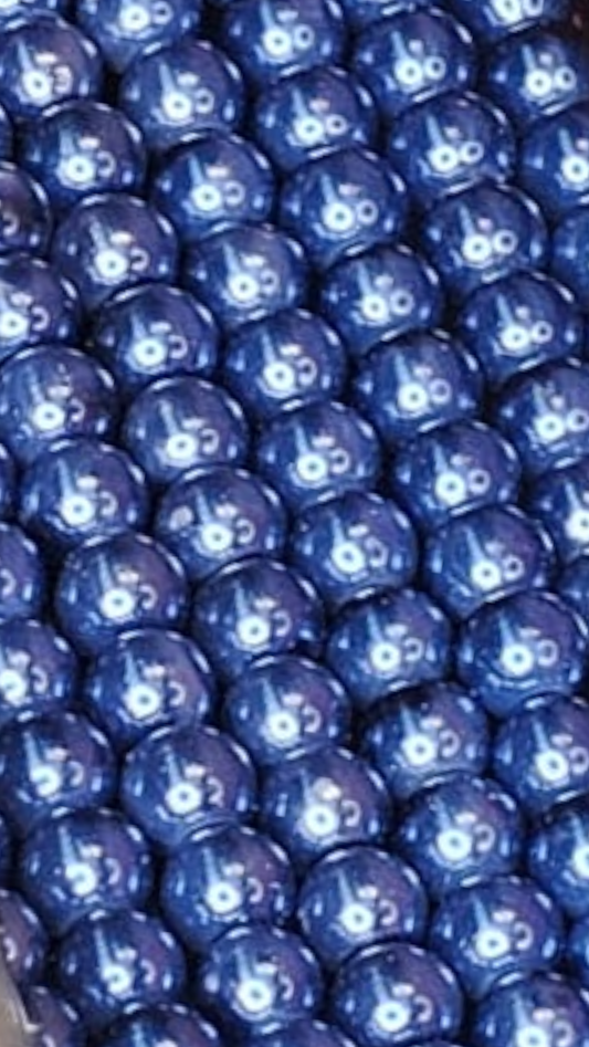 Glasparels blauw 6 mm 6PA20
