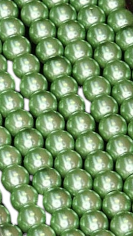 Glasparels groen 6 mm 6PA12