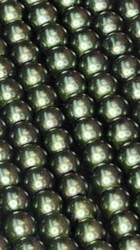Glasparels antiek groen 6mm 6PA26