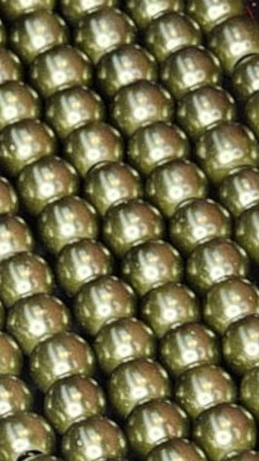 Glasparels legergroen 6 mm 6PA18