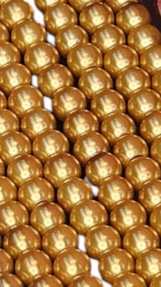 Glasparels goud oranje 6 mm 6PA30