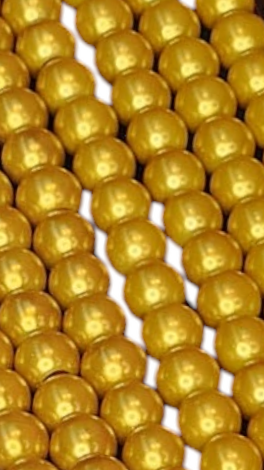 Glasparels goud 6 mm 6PA23B