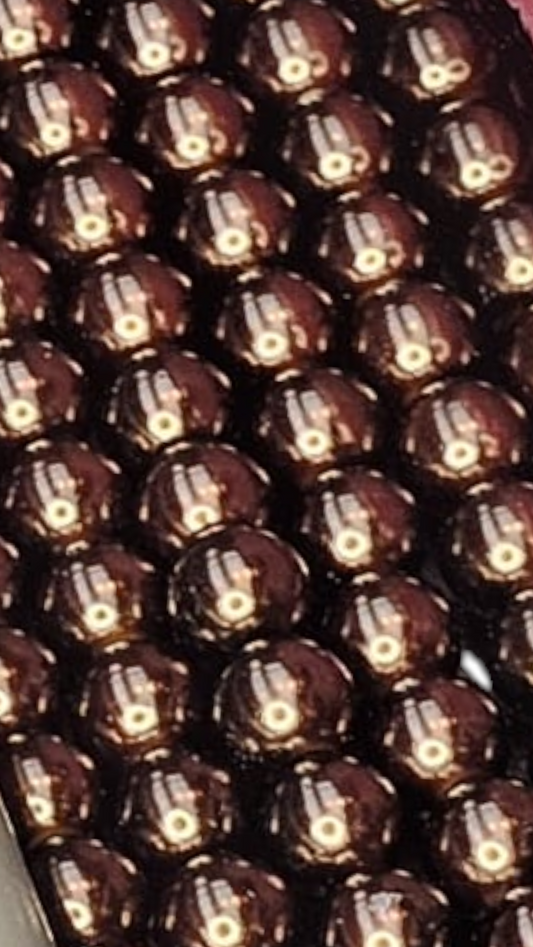 Glasparels donker bruin 8 mm 8PA60B