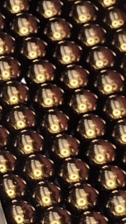 Glasparels donker bruin 12 mm 12PA60