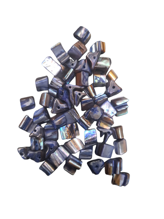 Schelpen kralen donker blauw 50ID05