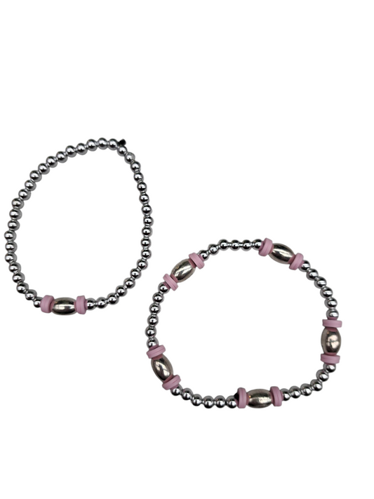 Zilver en lichtroze MOKI03
