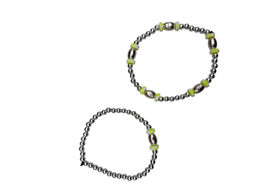 Zilver en wit/geel MOKI06
