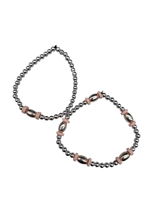 Zilver en licht roze MOKI17