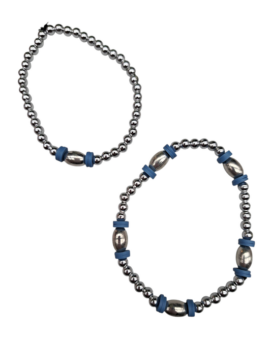 Zilver en donkerblauw MOKI18
