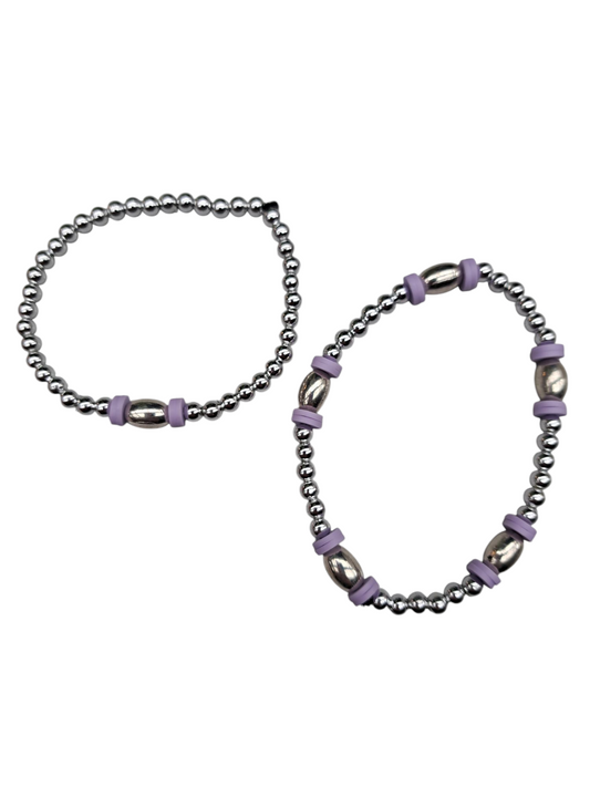 Zilver en pastelpaars MOKI19
