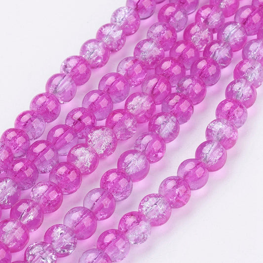 Crackle magenta 6mm 44CR41