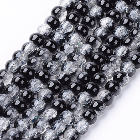 Crackle zwart 6mm 44CR47