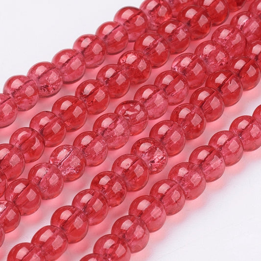 Crackle rood 4mm 44CR26